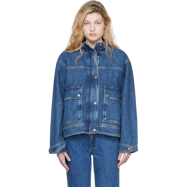  Rag & Bone Blue Sophia Denim Jacket 