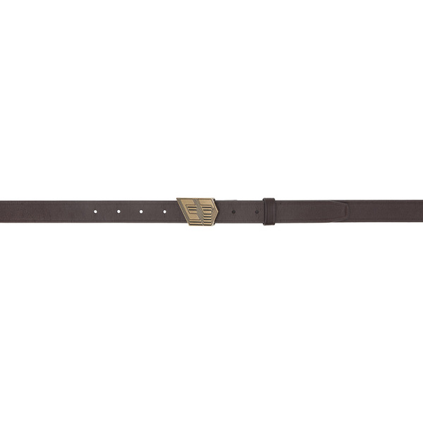  System Brown Logo Belt 