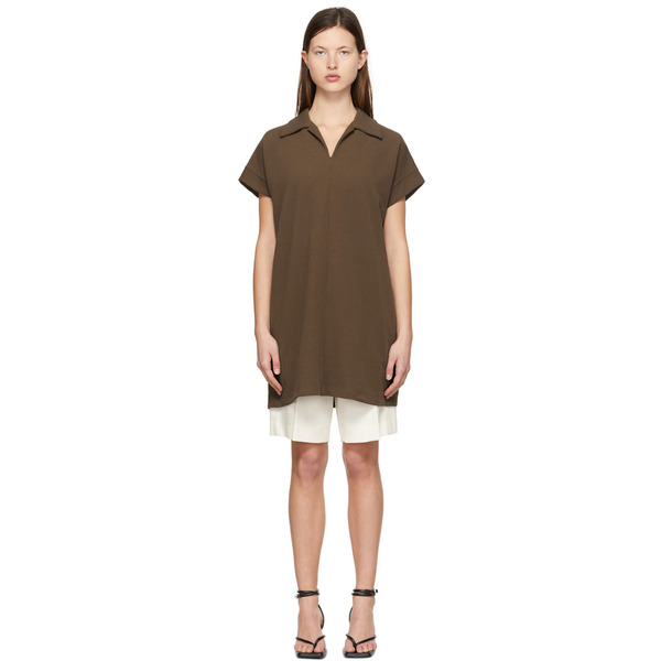  System Brown Polyester Mini Dress 