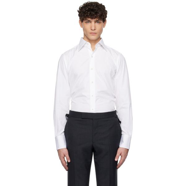  Tom Ford White Poplin Slim Fit Shirt 