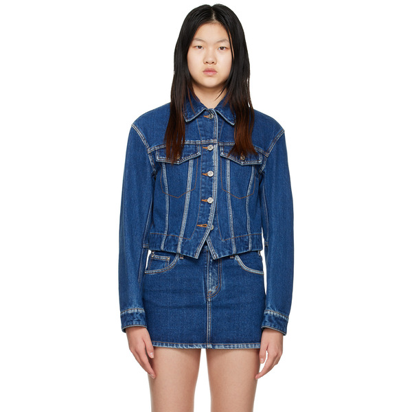  We11done Blue V-line Denim Jacket 