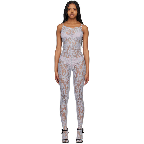  We11done Gray Pattern Jumpsuit 