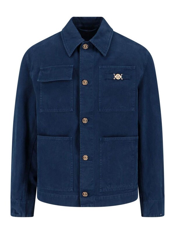 Versace Versace Camicia In Denim Di Cotone 